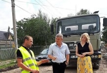 Lucrările de reparație a străzii Ștefan cel Mare