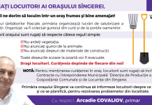 Haideți împreună să păstrăm curățenia, să avem grijă de orașul nostru