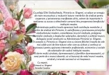 Mesaj de felicitare cu prilejul Zilei Sindicalistului