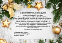 Mesaj de felicitare cu prilejul sărbătorilor de iarnă